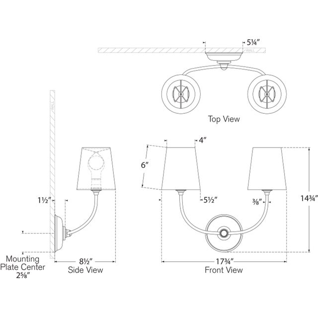 Modern Thomas O'Brien for Visual Comfort Signature Vendome Double Sconce in Polished Nickel with Linen Shades For Sale - Image 3 of 5