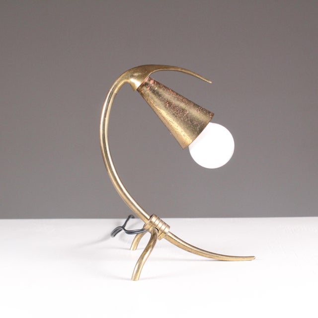 Small Brass Table Lamp, 1950s For Sale - Image 5 of 6