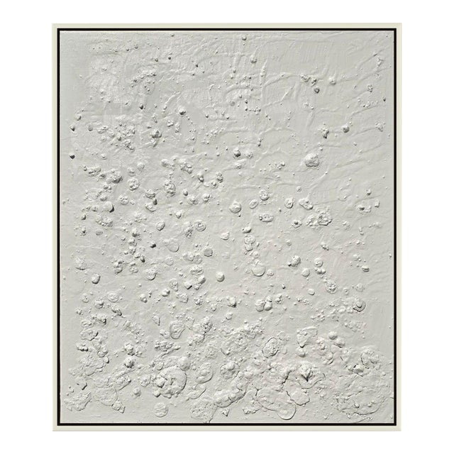 'California Beach' #4 - Natural Color Palette Yellow Butter Abstract Relief Seascape / Seaside / Marine Oil Painting by Diane Grant For Sale