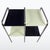 Mid-Century Modern Mid-Century Modern Chrome Etagere with Black and White Glass Shelf, 1950s For Sale - Image 3 of 5