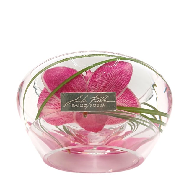 2020s Emilio Robba Fuchsia Phalaenopsis Orchid Flower Bowl For Sale - Image 5 of 6
