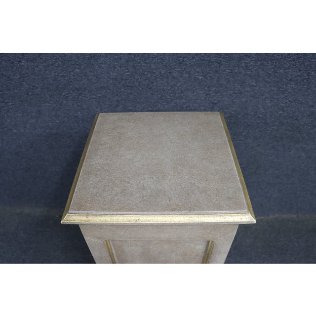 Hollywood Regency Hollywood Regency Painted Pedestal Stand For Sale - Image 3 of 10