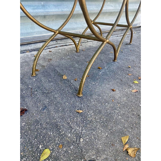 1970s Rope Gilt Metal and Teasel Bench . For Sale - Image 9 of 12