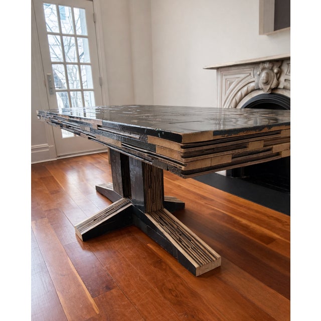 2020s Piet Hein Eek Waste Table in Scrapwood (High Gloss) For Sale - Image 5 of 7