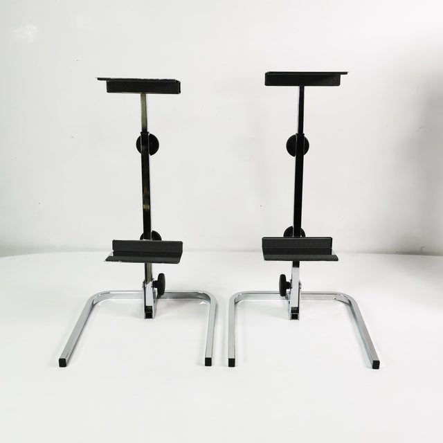 Bauhaus Audio Speaker Stands, Germany, 1970s, Set of 2 For Sale - Image 3 of 16