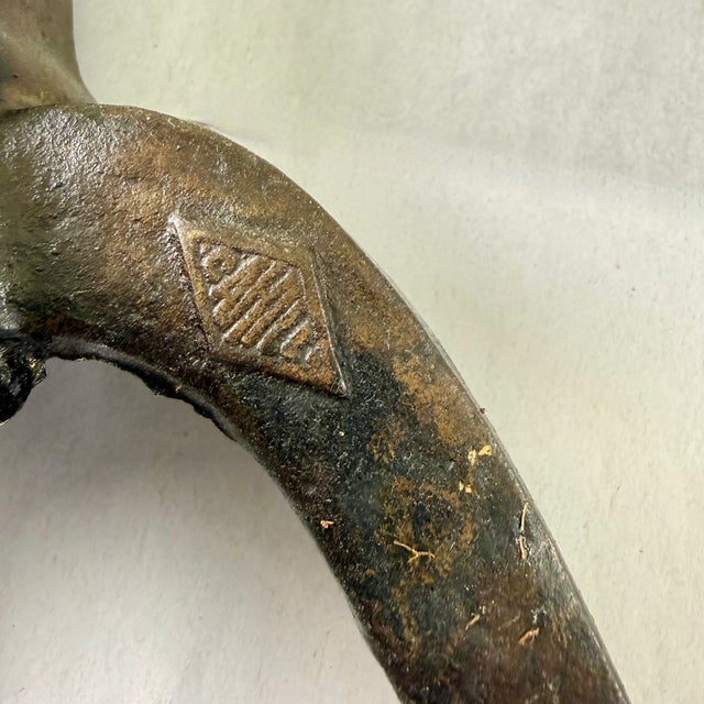 Cahill Ironworks Arts & Crafts Period Andirons, Signed. For Sale - Image 12 of 12