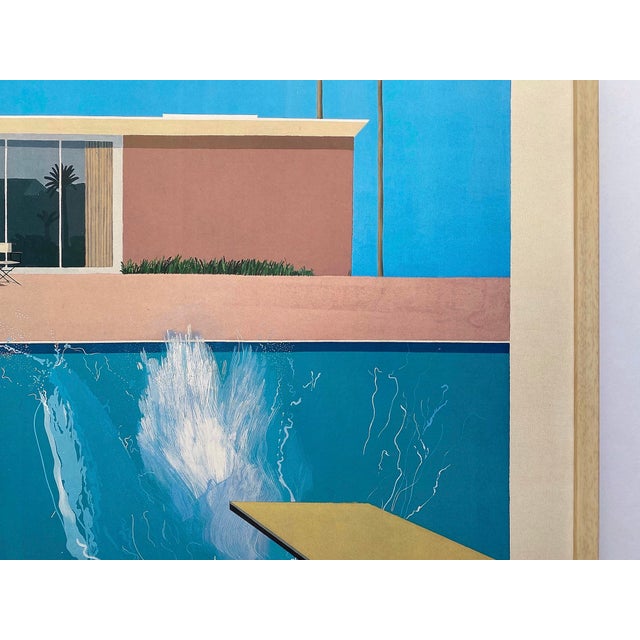 David Hockney Vintage 1988 Lithograph Print Framed Museum Exhibition Poster " a Bigger Splash " 1967 For Sale - Image 14 of 18
