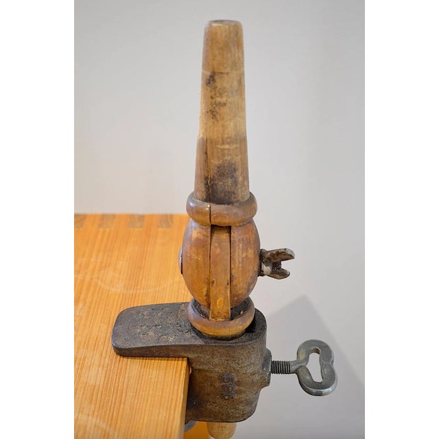 Wood Antique Wooden Head with Mount, 1890s For Sale - Image 7 of 9