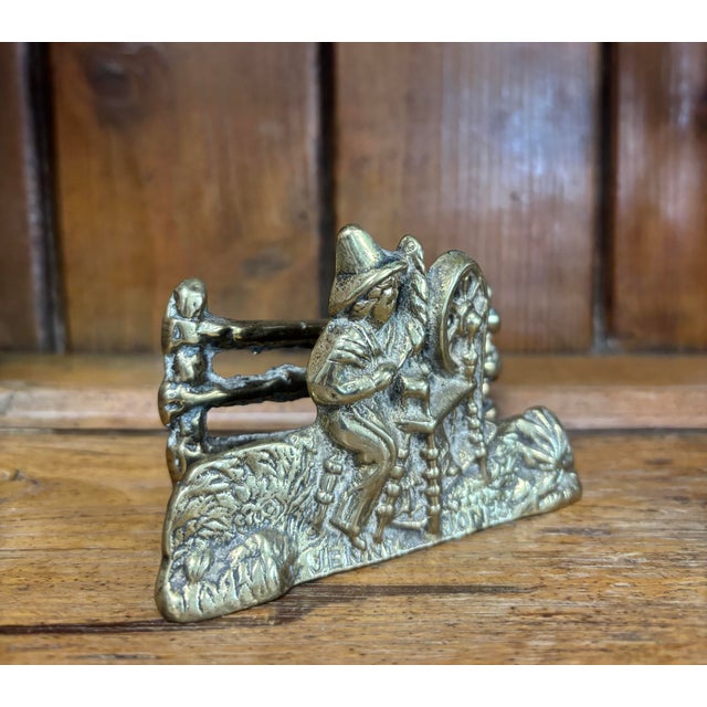 Vintage English Brass Letter Rack - Welsh Jenny Jones For Sale - Image 4 of 6