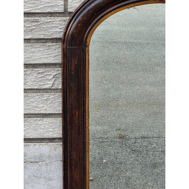 19th Century Victorian Walnut, American Made Mirror Original Paint. For Sale - Image 4 of 17