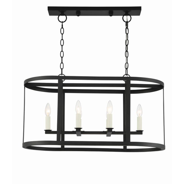 2020s Bryant 6-Light Linear Geometric Chandelier For Sale - Image 5 of 8