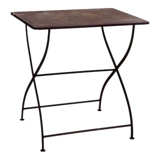 Antique French Iron Garden Table, Rectangular Top, Circa 1900 For Sale