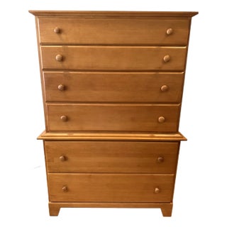 1990's Maple Chest on Chest Dresser by Moosehead Furniture of Maine For Sale