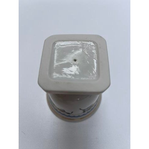 Ceramic Small Antique Porcelain Footed Cup For Sale - Image 7 of 9