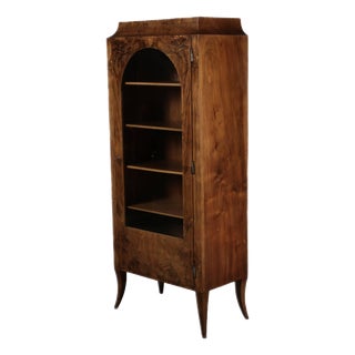 Vintage Art Deco Display Cabinet in Walnut, 1920s For Sale
