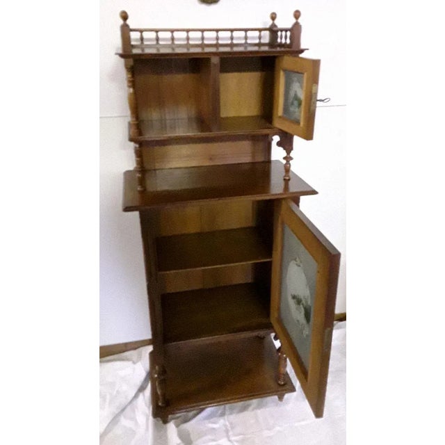 Glass Antique Cabinet For Sale - Image 7 of 10