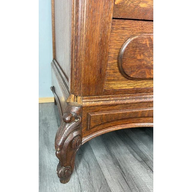 Gold Antique French Style Chest of Drawers with Marble Top For Sale - Image 8 of 15