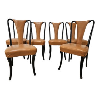 Vintage Italian Chairs attributed to Vittorio Dassi for Dassi Mobili Moderni, 1950, Set of 6 For Sale