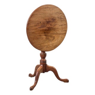 18th Century Georgian Mahogany Tilt Top 25.5" Round Table For Sale