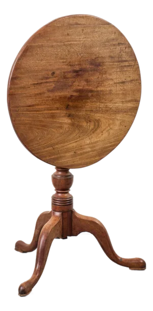 18th Century Georgian Mahogany Tilt Top 25.5" Round Table