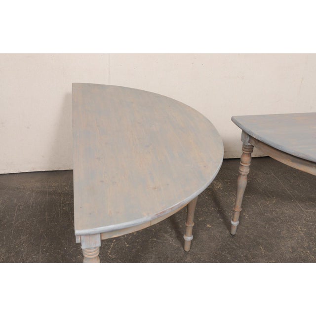 Large Antique Painted Demi-Lunes From Sweden For Sale In Atlanta - Image 6 of 12