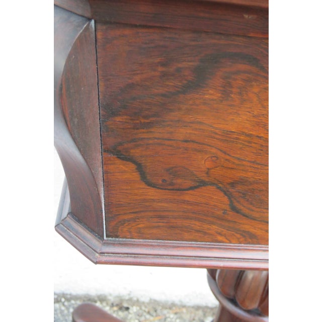 Late 1800s English Rosewood Teapoy Tea Caddy Table 6064 For Sale - Image 12 of 18
