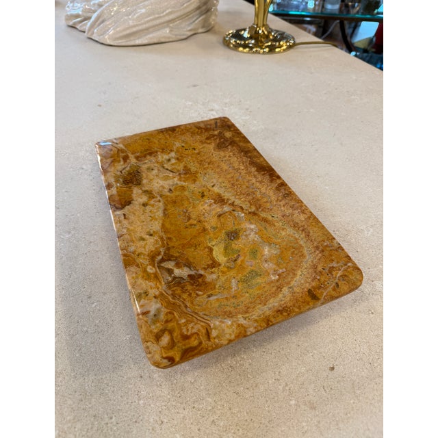 1970s Italian Mid-Century Polished Marble Tray, 1970s For Sale - Image 5 of 7