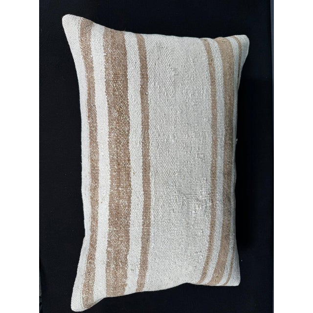 Turkish Hemp Pillow Cushion Natural Beige Brown Pillow Cushion Cover 16" x 24" #30165 Enhance your home decor with our...