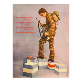 1989 Cuban Poster, Central America Has Said Enough!, by Ospaaal, Morante Boyerizo For Sale