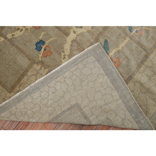 Early 20th Century Zabihi Collection Tranquil Gray Chinese Floral Rug - 6'2" x 9'6" For Sale - Image 11 of 11