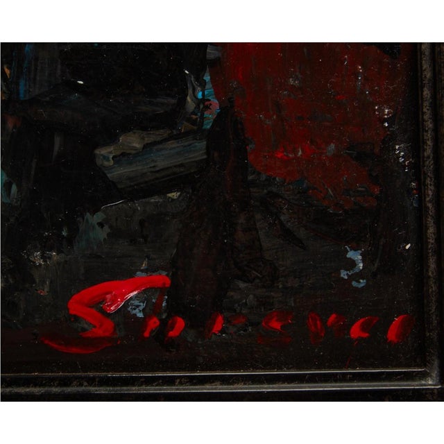 American Eugene Francis Savage (American, 1883-1978) Woman in a Hat, Oil on Board For Sale - Image 3 of 6