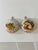 Vintage Bassano hand painted fruit pattern ceramic molds. Hangers attached for easy wall mount. 5.5” diameter x 3” h.