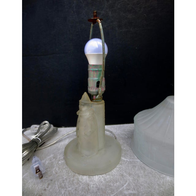 Glass L. E. Smith Lamp Circus and Clown Circa 30s For Sale - Image 7 of 18