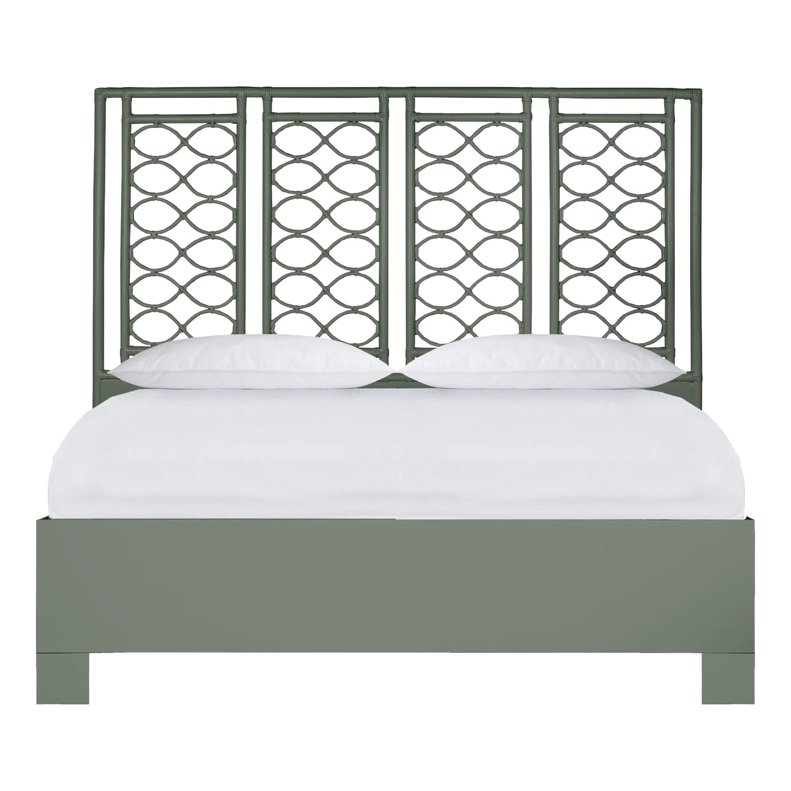 Infinity Platform Bed King, Evergreen | Chairish