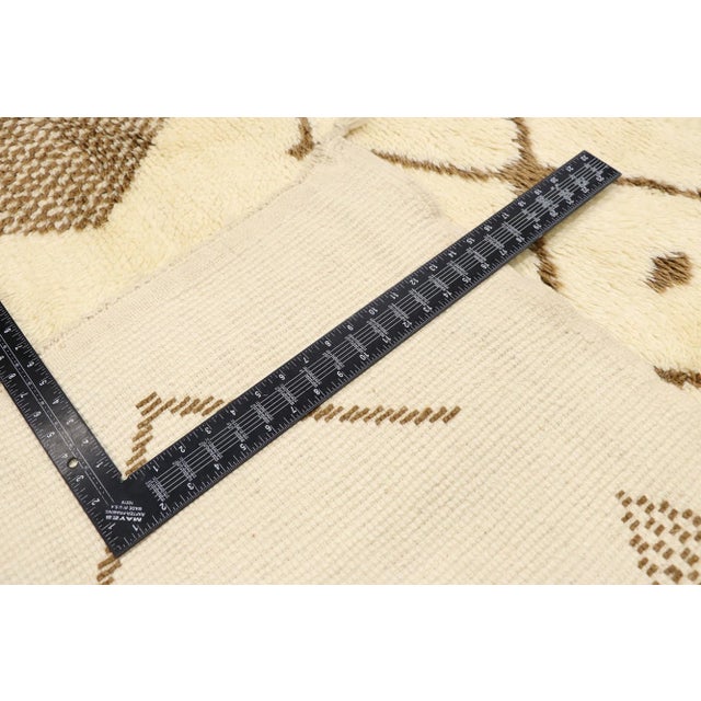 Textile Contemporary Beni Mrirt Moroccan Rug, 11'11 X 13'02 For Sale - Image 7 of 12