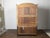 Brown French Chapeau de Gendarme 19th Century Carved Elm Cabinet with Glass Doors For Sale - Image 8 of 12