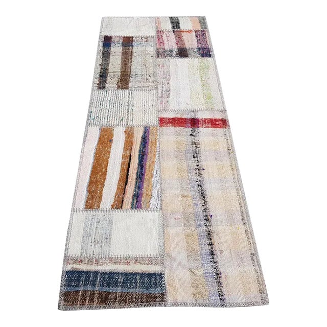 Natural Oushak Vintage Kilim For Sale
