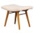 Mid-Century Modern Beechwood Stool & New Teddy Upholstery, Czechoslovakia, 1960s For Sale - Image 9 of 9