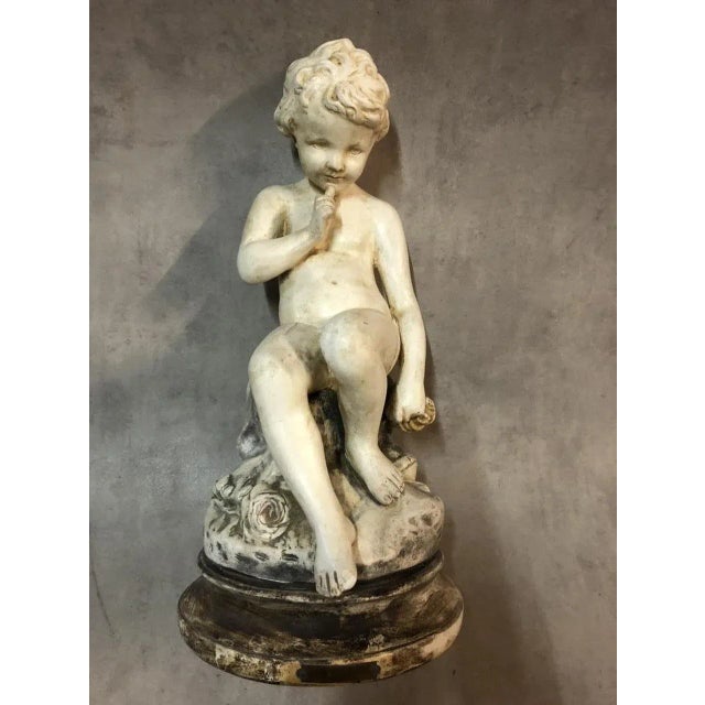 Antique Plaster Silent Child of Falconnet Sculpture For Sale - Image 15 of 15
