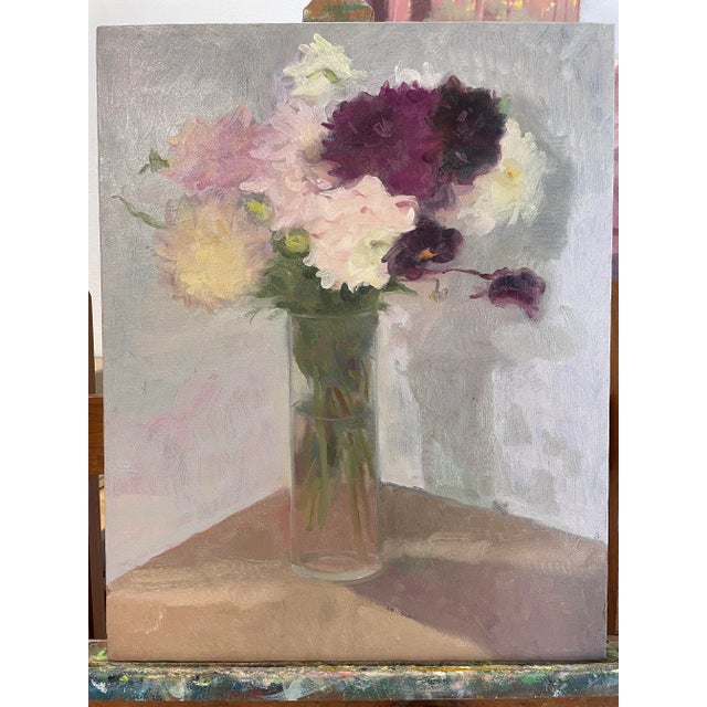 An original floral painting studied from life. This piece features expressive brushwork and a softly layered palette,...