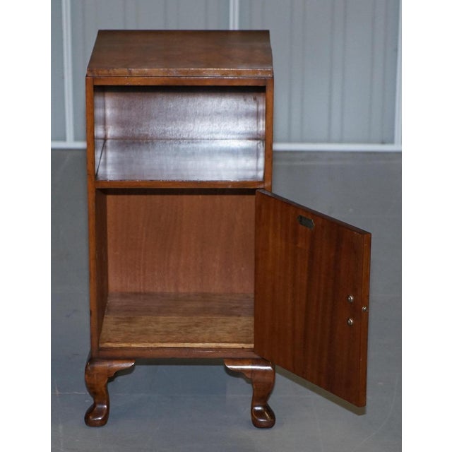 Burr Walnut Bedside Cupboards or Lamp Tables from Waring & Gillows, 1932, Set of 2 For Sale - Image 12 of 18