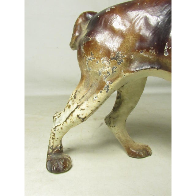Brown Vintage Cast Iron Hubley Boston Terrier Doorstop For Sale - Image 8 of 15