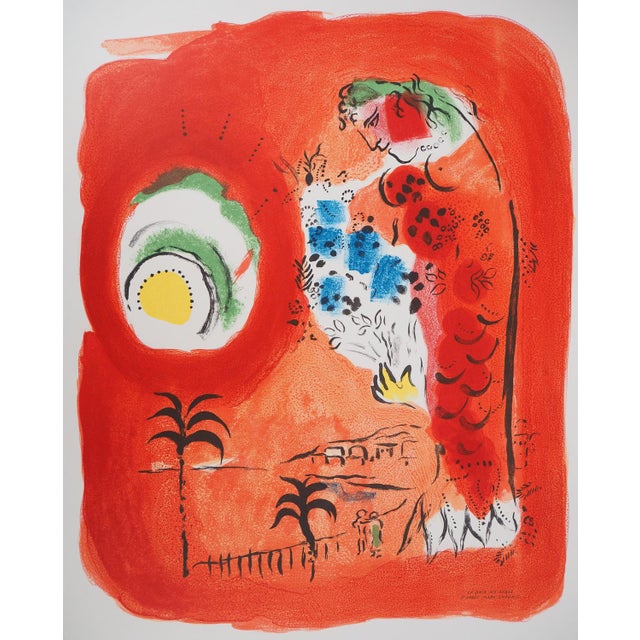 Modern Marc Chagall, Baie Des Anges, The Red Mermaid, Lithograph Poster For Sale - Image 3 of 5