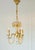 Small French Brass Chandelier in Amber Crystal, 1960s For Sale - Image 6 of 10