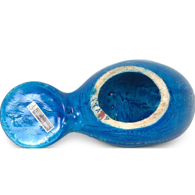 Bitossi Bitossi Rimini Blu Ceramic Bird by Aldo Londi, Italy, Mid-20th Century For Sale - Image 4 of 4