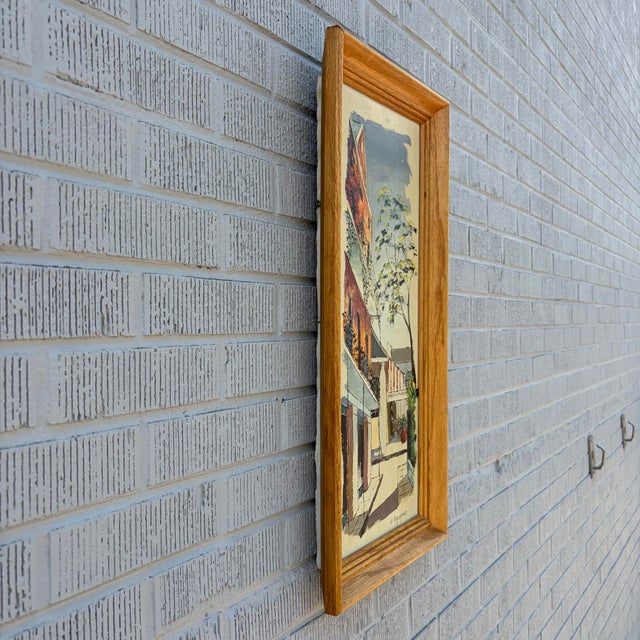 Blue Joseph Kadanec Oil Painting, "French Market Coffee Shop", 1960s For Sale - Image 8 of 10