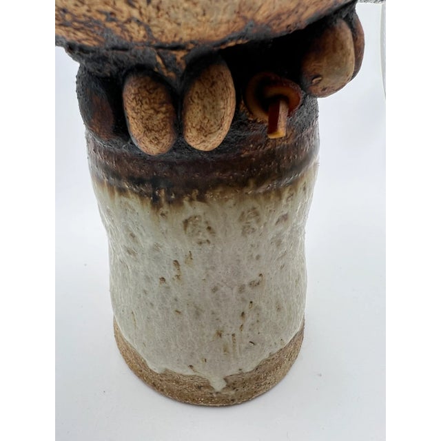 Stoneware Cow Bell by Todd Warner Dated 1970s For Sale - Image 9 of 13