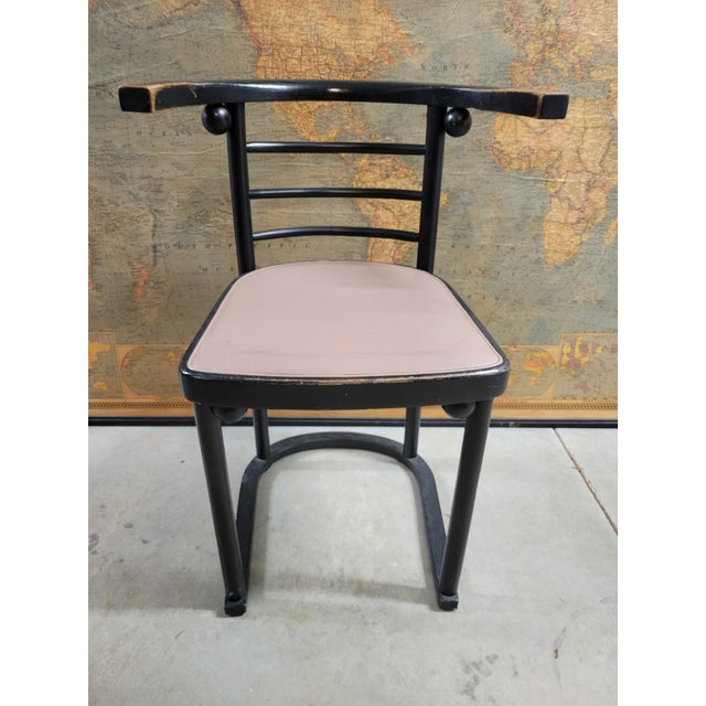 This deceptively modern bentwood armchair was designed by Viennese architect Joseph Hoffmann for the Cabaret Fledermaus, a...