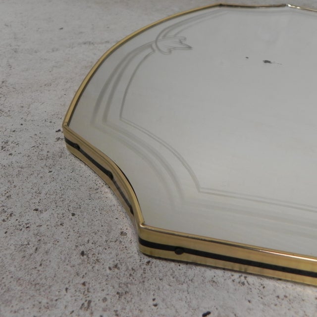 Vintage Mirror with Gold Rim, 1960s For Sale - Image 13 of 14