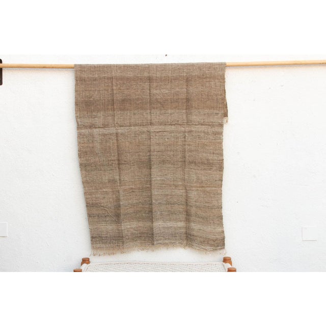 1990s Organic Peace Silk Throw, Brown Clay For Sale - Image 5 of 5